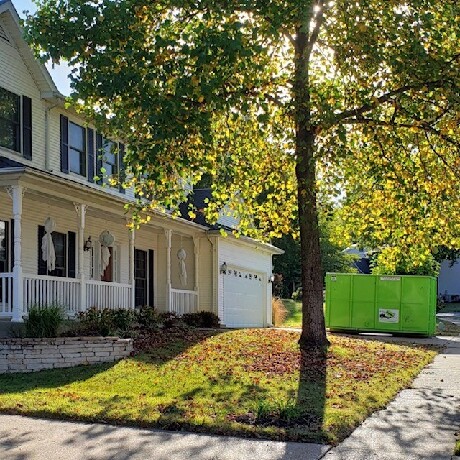 Bin There Dump That Clean Dumpster on Driveway